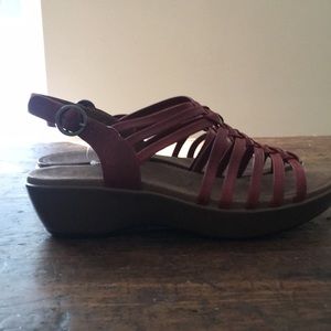 Dansko red strappy sandal